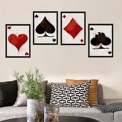 Wallity Dekorativne uramljene slike, 24x29cm, 4 komada, Bele
