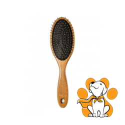 Tauro Pro Line Brush Massage Oblong, Drvena Masažna Četka Za Dugu Dlaku