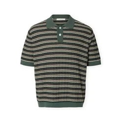Selected Dane Knit - Balsam Green/Stripes Zelena