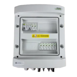 DCAC switchgear // IP65, SPD DC Noark 1000V type 2, 2 x PV string, 2 x MPPT // SPD AC Noark type 2, 10A 1-F, RCD 100mA