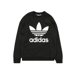 ADIDAS ORIGINALS Sweater majica Trefoil, bijela / crna