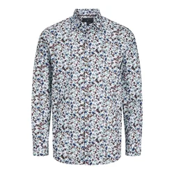 JACK & JONES Srajca Leeds marine/svetlo modra/rjava/bela