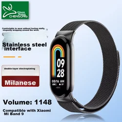 Chensong Zamenska narukvica za pametne satove za Xiaomi Smart Band 8, Crna
