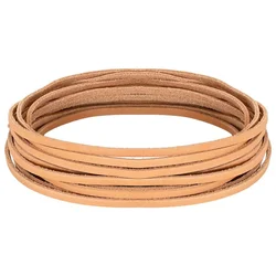 Vidaxl Usnjeni trak Svetlo rjava 200 x 0,3 cm Usnje