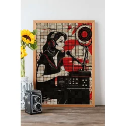 Wallity Popmosaic23 uramljena slika, 33x48 cm