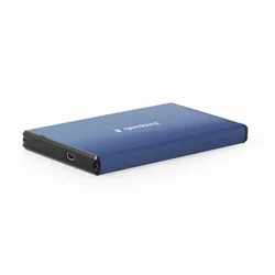 Gembird - HDD External Enclosure, 2.5``, SATAIII, USB3.0, Brushed aluminium, Deep blue
