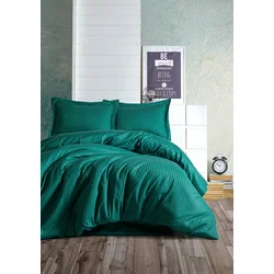 Lessentiel Maison Komplet posteljina Stripe, 200x220 cm, Petrolej