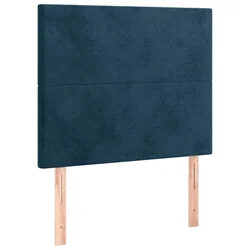 Vidaxl Vzglavje postelje temno modro 100x5x118/128 cm žametno