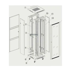 Ormar samostojeći komunikacijski T2 42U 600x800 G7