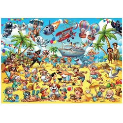 Magnolia - Puzzle Kaos na plaži - 1 000 kosov