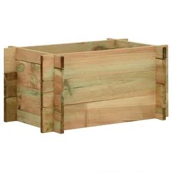 Podignuti vrt za povrće Zelena 80 x 80 x 32 cm Masivna borovina