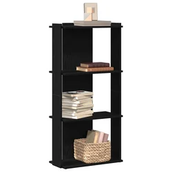 Regal za knjige s 3 razine crni 60x30x120 cm konstruirano drvo