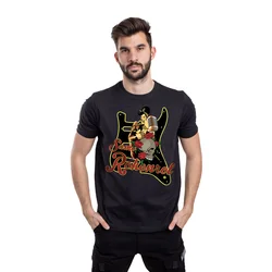 011Shop Muška majica kratkih rukava Rokenroler, Crna