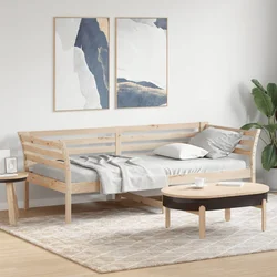 Vidaxl Dnevna postelja 100x200 cm trdna borovina