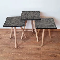Hanah Home Set klub stočića 3Shp224, 3 komada, Plava