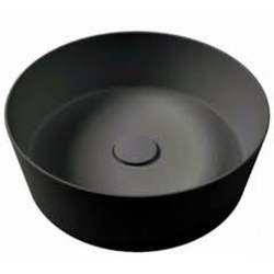 Lavabo nadgradni HATRIA HAPPYHOUR SLIM 07:00 fi440x155mm mat black