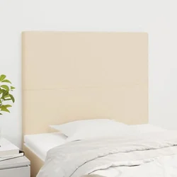 Vidaxl vidaXL Vzglavja za posteljo, 2 kosa, kremna, 80x5x78/88 cm, blago