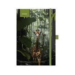 Blok notes z elastiko animals giraffe a6 tp črt 96l