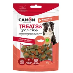 Camon Treats&Snacks posladek majhni srčki, losos in špinača - 80 g