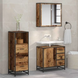 Set namještaja za kupaonicu 3 pcs Staro drvo Konstruirano drvo