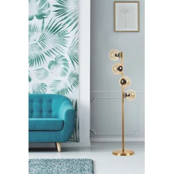 Opviq Podna lampa Simay, 137 cm, E27, Zlatne boje