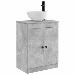 Kupaonski umivaonik s sudoperom Betonska siva 54 x 35 x 83 cm