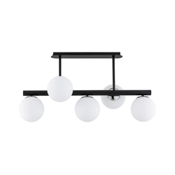 Luster na šipci TUKANE 5xE14/10W/230V crni