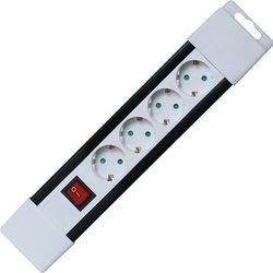 home Produžni kabel, 4 utičnica, prekidač, 1,0mm2, 2 met, bijeli - PNV 04K/WH