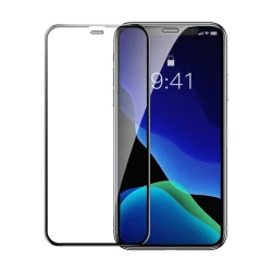 Baseus 2 kom zakrivljeno kaljeno staklo s okvirom za iPhone 11 Pro Max / iPhone XS Max