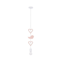 Heart Bh Pendant Lamp 1X20W E27 Iq Kids Pink