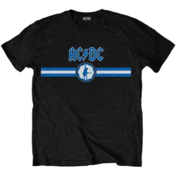 AC/DC Majica Blue Logo & Stripe Black M
