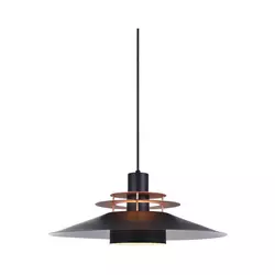 Halo Design 744503 - Luster na sajli RIVOLI 1xE27/40W/230V prečnik 50 cm crna/bakrena