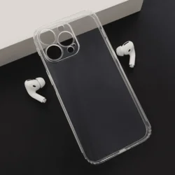 Maska za telefon Skin Silikon with pluggy za iPhone 15 Pro, Providna
