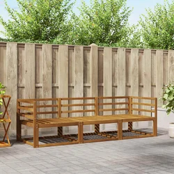 Set vanjskih sofa 3 pcs Prirodna Čvrsto drvo akacije