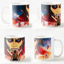 Keramička šolja Anime Napad Titana, 330 ml