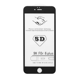 Zaštitno staklo 5D FULL COVER za iPhone 6 Plus, Crno