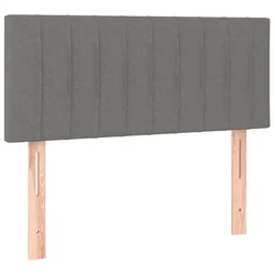 Vidaxl Posteljno vzglavje temno sivo 90x5x78/88 cm blago