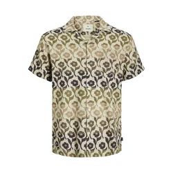 JACK & JONES Srajca JJFlores progasto bež/rjava/svetlo rjava/oliva