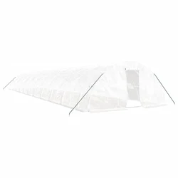 Staklenik s čeličnim okvirom bijeli 110 m2 22 x 5 x 2,3 m