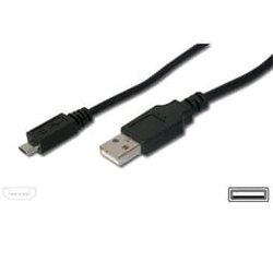 PremiumCord USB 2.0 interface Micro AB 3 m black