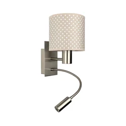 Brilagi - LED fleksibilna lampa BOBO 1xE27/25W/230V + LED/3W mat hrom/bež/tačkice