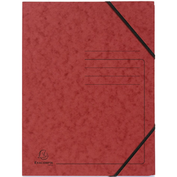 Kartonska mapa Exacompta - s gumicom, crvena