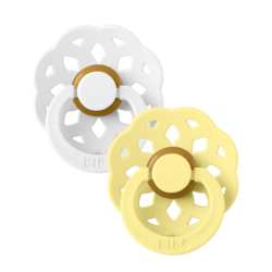 BIBS Boheme Cucle, 0-6m, 2 komada, White & Sunshine