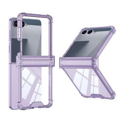 Futrola transparent color line za samsung f751b galaxy z flip 7 5g ljubicasta (gkk case) ( F121523 )