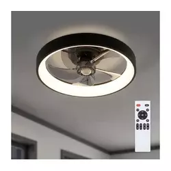Brilagi - LED plafonski ventilator (prigušiva) LED/34W/230V prečnik 50 cm crni + daljinski upravljač