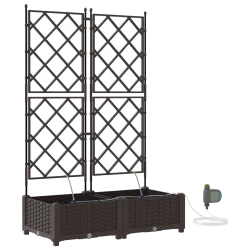 Vrtna saksija 2 pcs Smeđa 80 x 40 x 126 cm Plastika