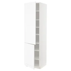 METOD Visoki element s policama/2 vrata, bela Enköping/bela im. drveta, 60x60x220 cm