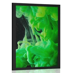 Plakat zelene tekoče barve - 60x90 white