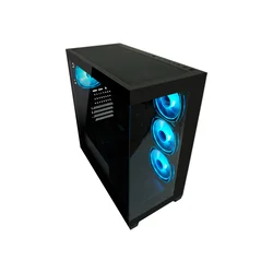 LC-Power kućište za ge?merski računar 715B, Midi-tower, ATX, 4x ARGB ventilatora, 1x USB-C, 2x USB-A, crno