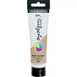 Daler Rowney System3 Akrilna barva Buff Titanium 150 ml 1 kos